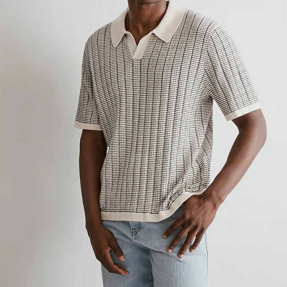 Madewell Men’s Johnny Collar Polo Shirt  size large
